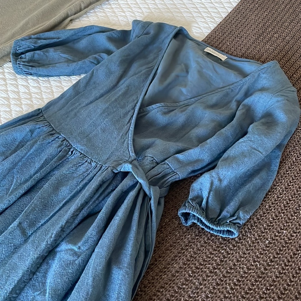 Little Cottonwood blue astrid wrap dress